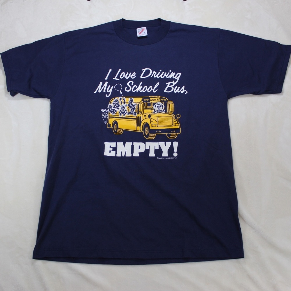 Vintage I Love Driving My School Bus Empty T-Shirt